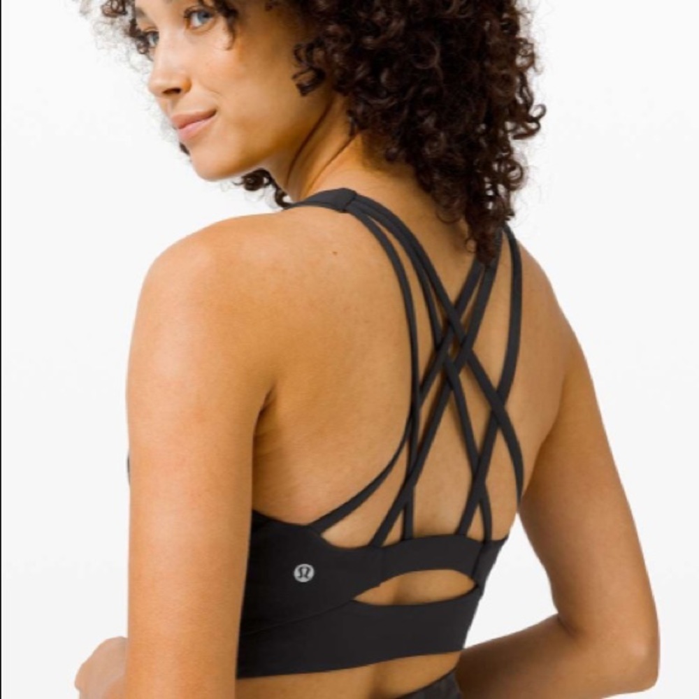 Black free to be serene racerback sports bra 6